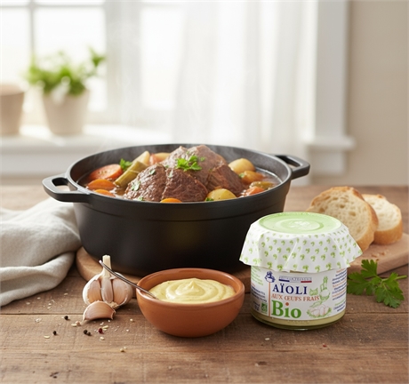 Aïoli bio aux œufs frais biologiques 130ml